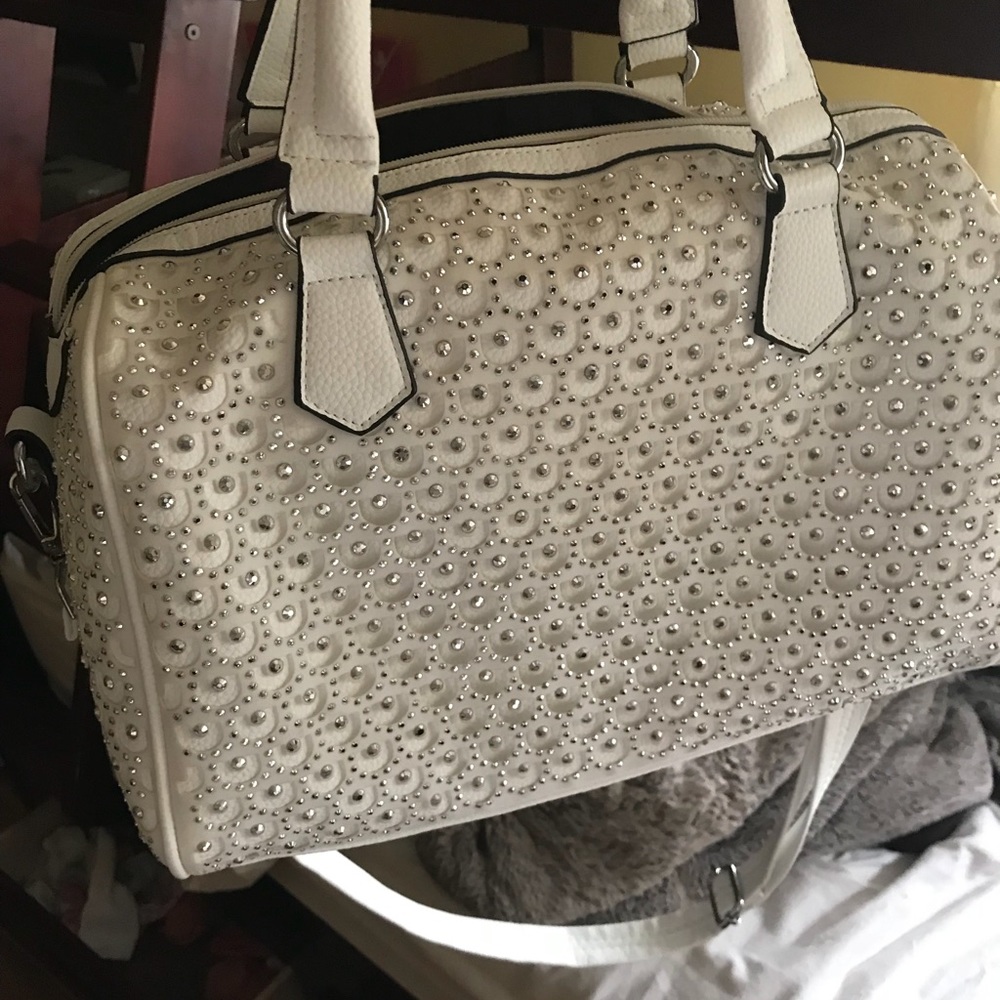 Super bling white bag